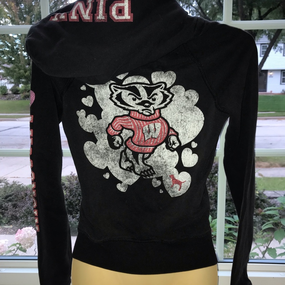 VS pink Wisconsin hoodie